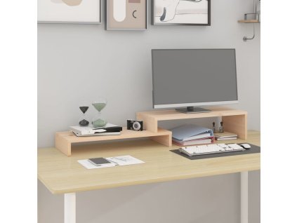 Stojan na monitor (52–101) x 22 x 14 cm masivní borovice [814018] (Barva Černá)