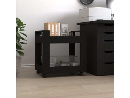 Kancelářský kontejner 60 x 45 x 60 cm kompozitní dřevo [816601] (Barva Černá)