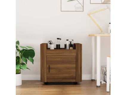Kancelářský kontejner 60 x 45 x 60 cm kompozitní dřevo [816615] (Barva Hnědý dub)