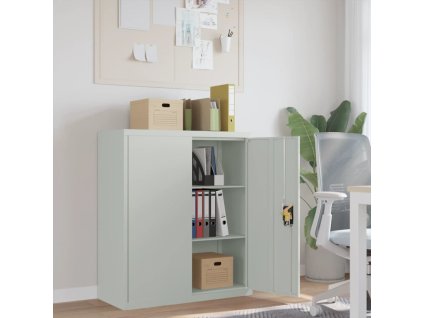 Kartotéka 90 x 40 x 105 cm ocel [339740] (Barva Antracitová a bílá)