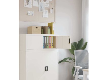 Kartotéka 90 x 40 x 40 cm ocel [339716] (Barva Bílá)