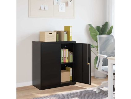 Kartotéka 79 x 40 x 90 cm ocel [339734] (Barva Černá)