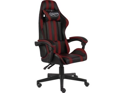 Herní židle černo- umělá kůže [20525] (Barva vínová červená)