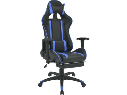 Polohovací kancelářská herní židle s podnožkou [20169] (Barva Bílá)