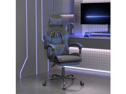 Otočná herní židle s podnožkou umělá kůže [349555]