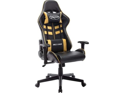 Herní židle umělá kůže [20506] (Barva Černá a šedá)