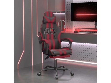 Herní židle s podnožkou umělá kůže [3143837]