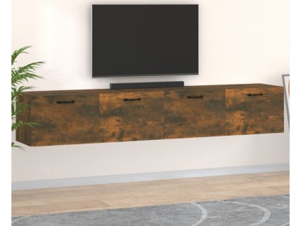 Nástěnné skříňky 2 ks 100 x 36,5 x 35 cm kompozitní dřevo [3115674] (Barva Šedá sonoma)