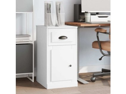 Odkládací skříňka se zásuvkou 40x50x75cm kompozitní dřevo [816482] (Barva Bílá s vysokým leskem)