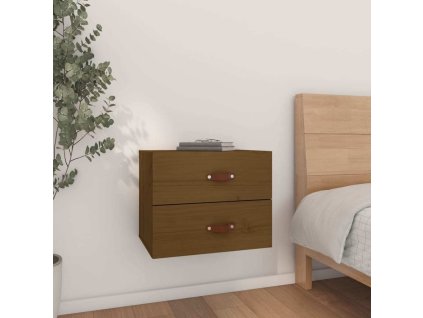Nástěnný noční stolek 50x36x40 cm [820982] (Barva medová hnědá)