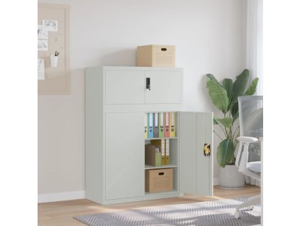 Kartotéka 90 x 40 x 130 cm ocel [3188317] (Barva Světle šedá)