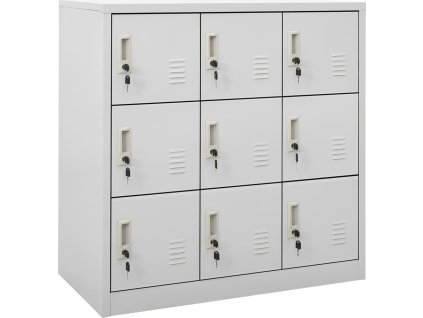 Uzamykatelná skříň 90 x 45 x 92,5 cm ocel [336440] (Barva Světle šedá)