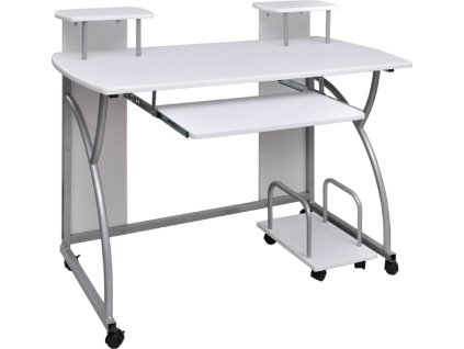 Počítačový stůl 110 x 52 x 88,5 cm kompozitní dřevo [20584] (Barva Bílá)