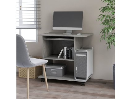 Počítačový stůl 80 x 50 x 75 cm dřevotříska [802898] (Barva Betonová šedá)