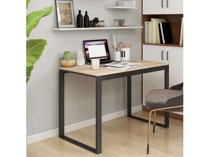 Počítačový stůl 110 x 60 x 73 cm dřevotříska [30199] (Barva černá a dub)