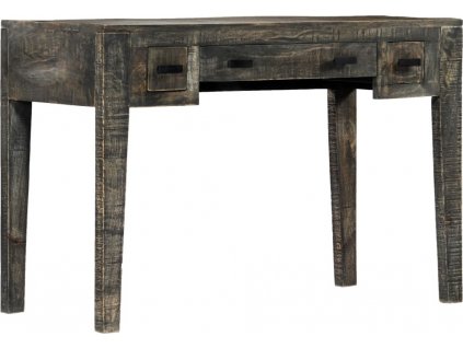 Psací stůl černý 110 x 50 x 75 cm masivní mangovníkové dřevo [247913]