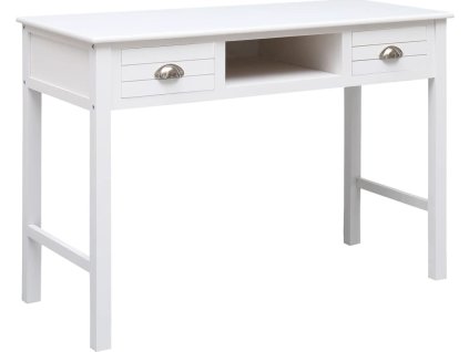 Psací stůl bílý 108 x 45 x 76 cm masivní pavlovnie [338535]