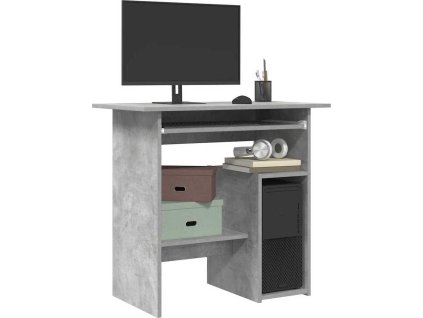 Psací stůl 80 x 45 x 74 cm kompozitní dřevo [801368] (Barva Betonová šedá)