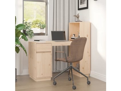 Psací stůl 110x53x117 cm masivní borové dřevo [814509] (Barva Přírodní)