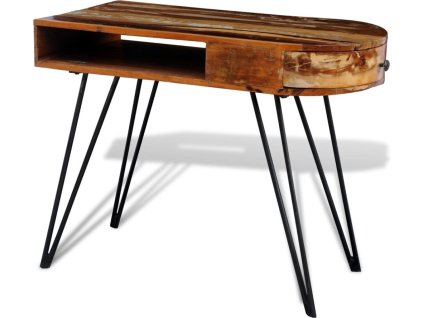 Psací stůl s železnými nohami recyklované masivní dřevo [241641]