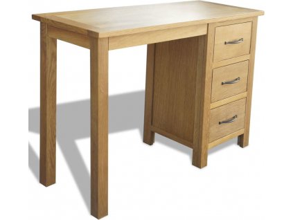 Psací stůl se 3 zásuvkami 106 x 40 x 75 cm masivní dubové dřevo [242743]