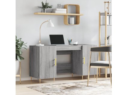 Psací stůl 140 x 50 x 75 cm kompozitní dřevo [829538] (Barva Šedá sonoma)