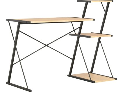 Psací stůl s poličkou 116 x 50 x 93 cm [20289] (Barva černá a dub)