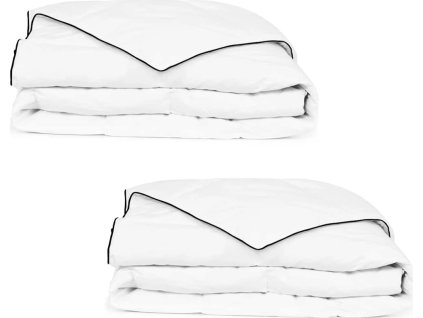 Zimní péřová přikrývka 2 ks 150 x 200 cm [132888] (Barva Bílá)