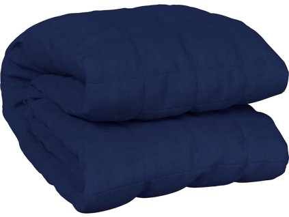 Zátěžová deka světle 200 x 200 cm 13 kg textil [350743] (Barva Modrá)