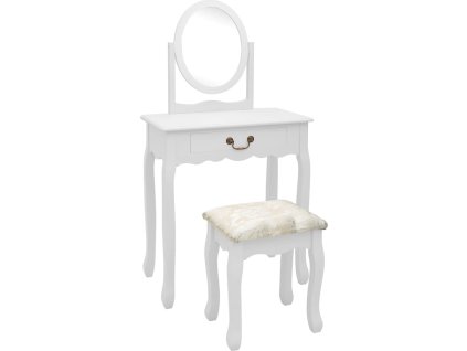 Toaletní stolek se stoličkou 65x36x128 cm pavlovnia MDF [289330]
