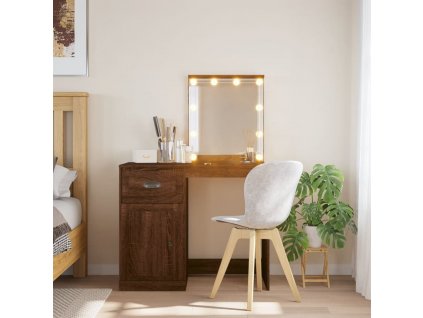 Toaletní stolek s LED osvětlením 90 x 42 x 132,5 cm [834977]