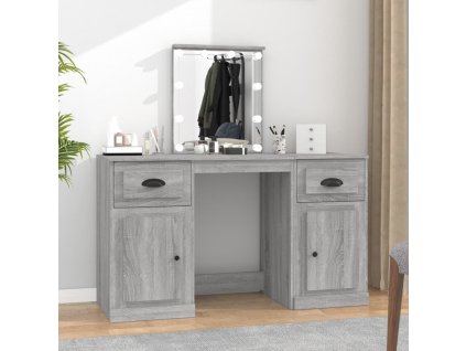 Toaletní stolek s LED 130 x 50 x 132,5 cm [3185349] (Barva Šedá sonoma)