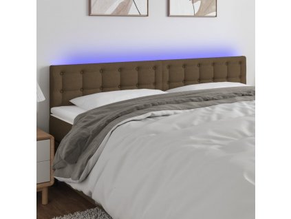 Čelo postele s LED 200x5x78/88 cm textil [3122071]