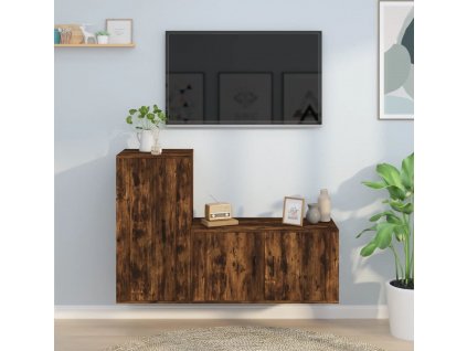 2dílný set TV skříněk kompozitní dřevo [3188475]