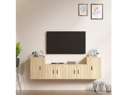 4dílný set TV skříněk kompozitní dřevo [3188545]