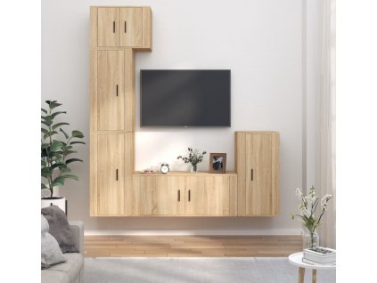 5dílný set TV skříněk kompozitní dřevo [3188615]