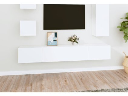 5dílný set TV skříněk kompozitní dřevo [3114438] (Barva Bílá)