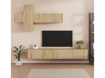 7dílný set TV skříněk kompozitní dřevo [3114520]