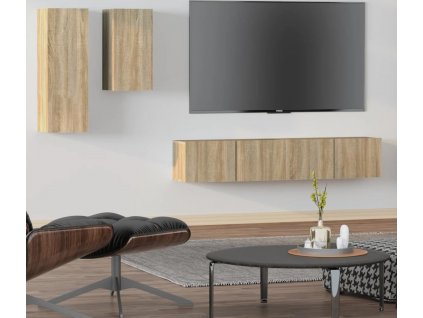 4dílný set TV skříněk kompozitní dřevo [3114624]