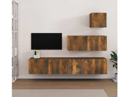 4dílný set TV skříněk kompozitní dřevo [3114651]