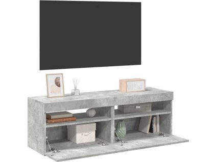 TV skříňky s LED osvětlením 2 ks 60 x 35 x 40 cm [804418] (Barva Betonová šedá)