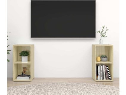 TV skříňky 2 ks 72 x 35 x 36,5 cm dřevotříska [3079901] (Barva dub sonoma)