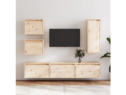 TV skříňky 6 ks masivní borové dřevo [3100184]