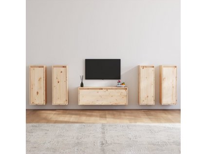 TV skříňky 5 ks masivní borové dřevo [3100214]