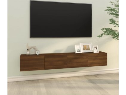 Nástěnné TV skříňky 2 ks 100 x 30 x 30 cm kompozitní dřevo [820468]
