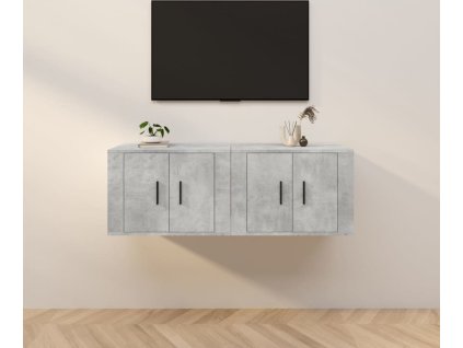 Nástěnné TV skříňky 2 ks 57 x 34,5 x 40 cm [3188338] (Barva Betonová šedá)