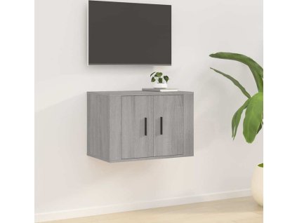 Nástěnná TV skříňka 57 x 34,5 x 40 cm [816617] (Barva Černá)