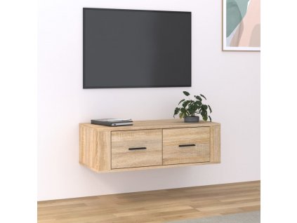 Závěsná TV skříňka 80x36x25 cm kompozitní dřevo [816835]