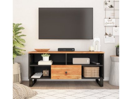 TV skříňka 100x33x46 cm masivní recyklované a kompozitní dřevo [351971]