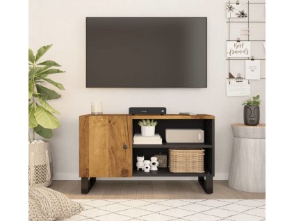TV skříňka 80x33x46 cm masivní recyklované a kompozitní dřevo [351965]